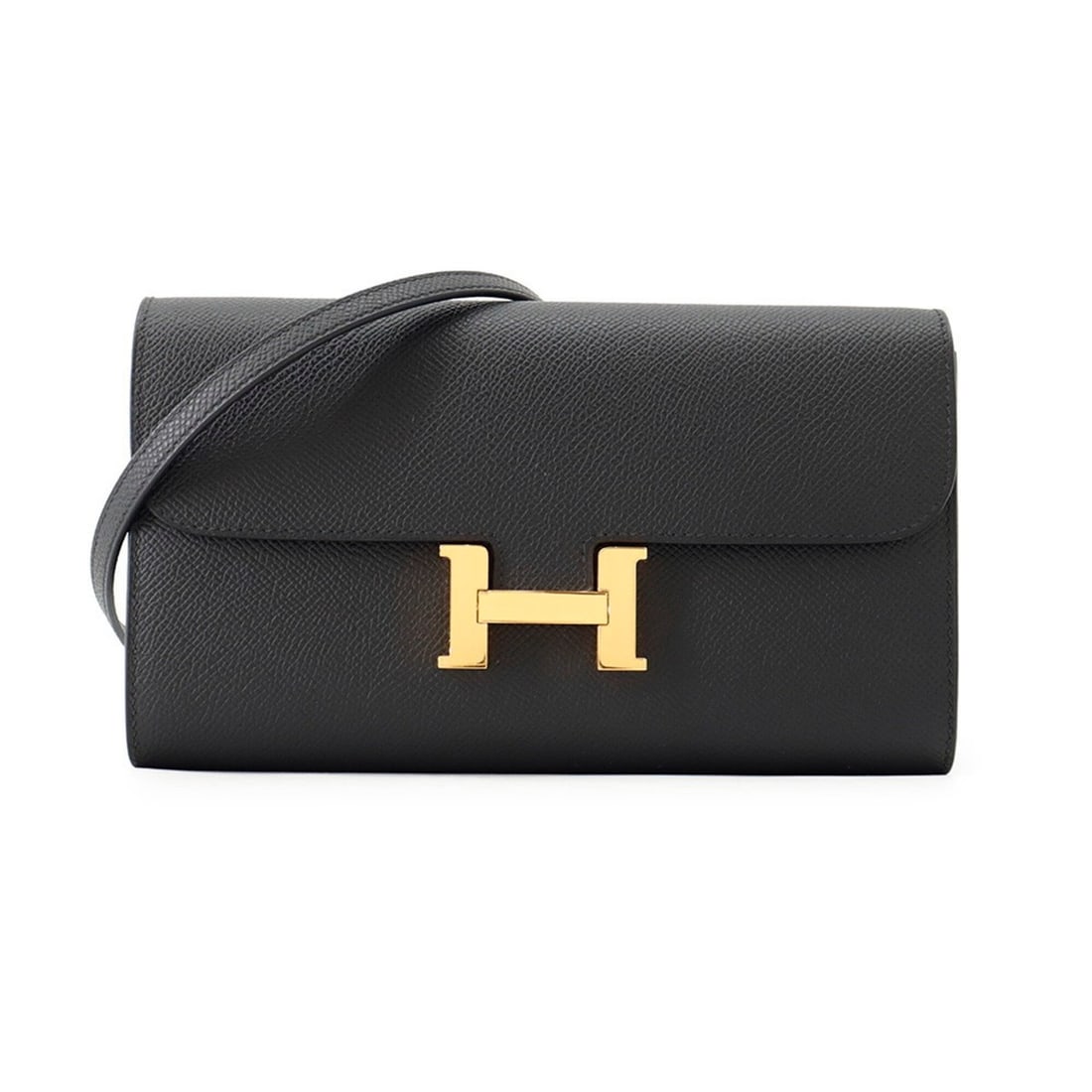 Hermes Constance To Go Long Wallet, Black Epsom Leather, G Stamp, HERMES Shoulder WALLET (1 of 11)