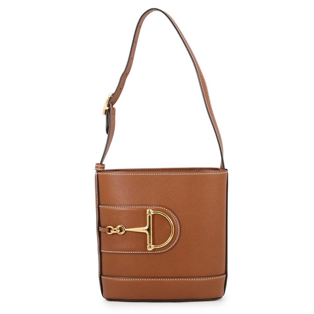 Gucci Shoulder Bag 73 Horsebit Small Bucket Leather 833665 GUCCI Handbag 2-way (1 of 18)
