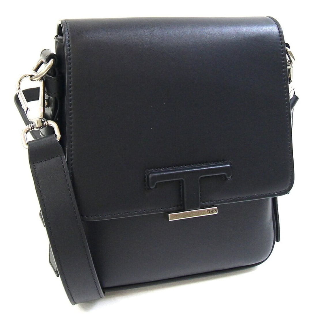 Tod's T-Timeless XBMTSIC0100 Black Leather Crossbody Pouch Shoulder Bag for Women (1 of 16)
