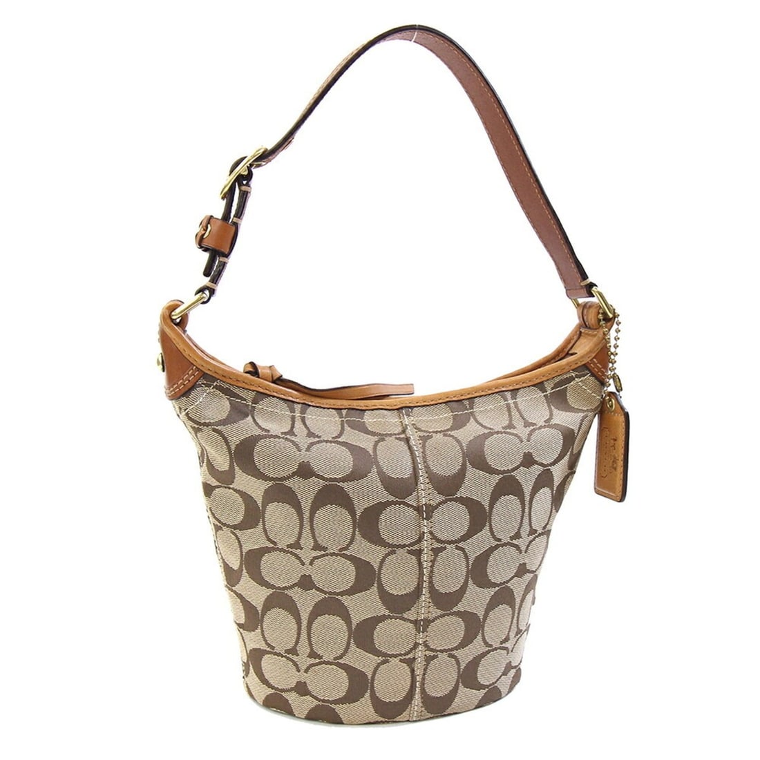 Coach Signature Handbag 40896 Beige Brown Canvas Leather One Handle Women's COACH: --- Catalog ---Category: SizeSize (HxWxD): 18cm x 25cm x 10cm / 7.08'' x 9.84'' x 3.93''Category: DesignType: Handbag, Shoulder bagColor: Beige, Beige brown, Light brownGender: WomenMaterial: Canvas ,