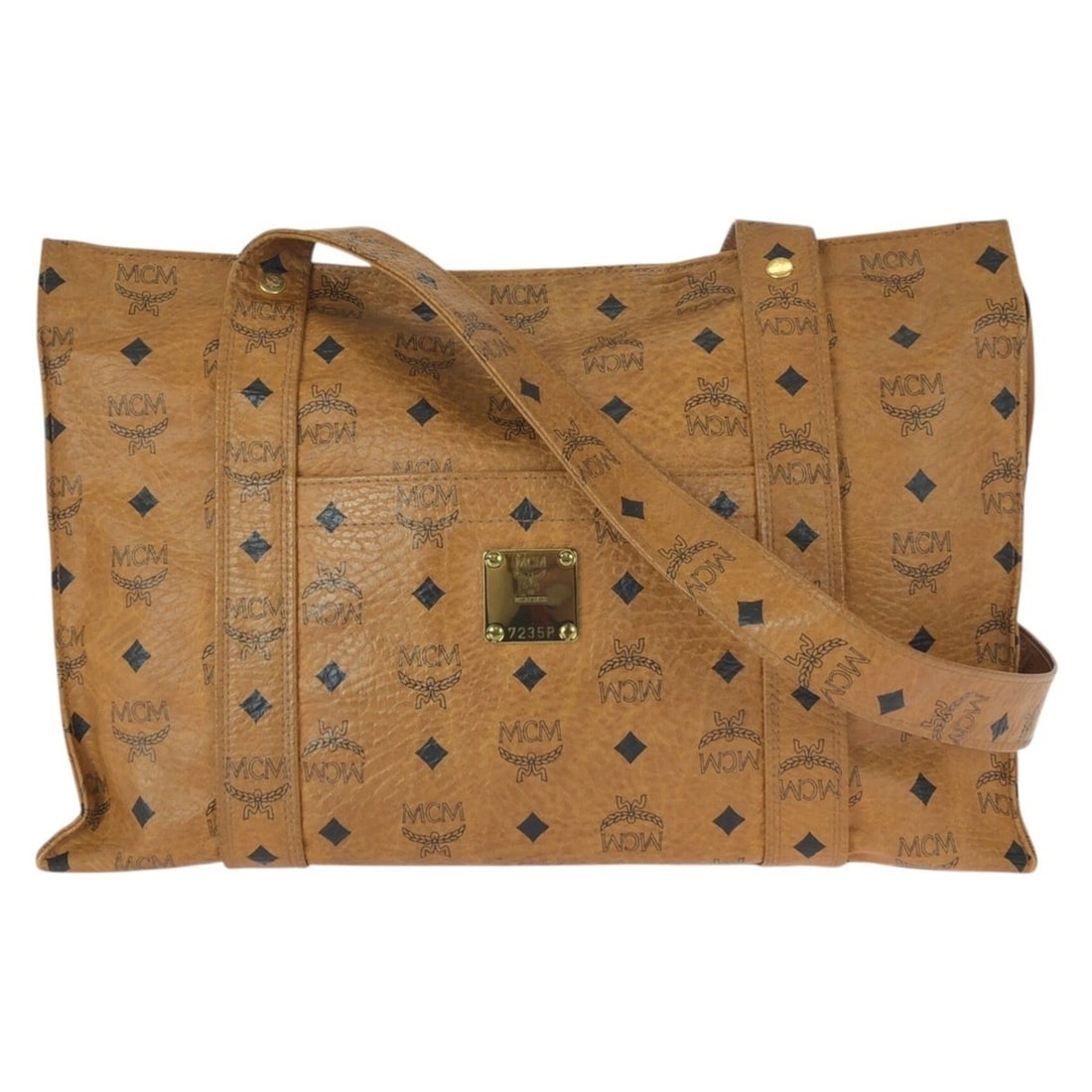 MCM Vintage Visetos Brown Camel Gold Hardware Shoulder Bag Tote for Women: --- Catalog ---Category: SizeSize (HxWxD): 26cm x 38cm x 15cm / 10.23'' x 14.96'' x 5.9''Category: DesignType: Shoulder bag, Tote bagColor: Brown, CamelGender: WomenMaterial: PVC Hardware Color: GoldC