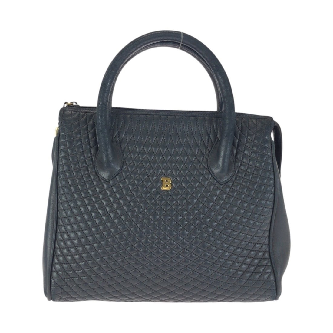 BALLY Vintage Quilted Black Leather Handbag with Gold Hardware for Women: --- Catalog ---Category: SizeSize (HxWxD): 23cm x 26cm x 12cm / 9.05'' x 10.23'' x 4.72''Category: DesignType: HandbagColor: BlackGender: WomenMaterial: Leather Hardware Color: GoldCategory: GeneralBr