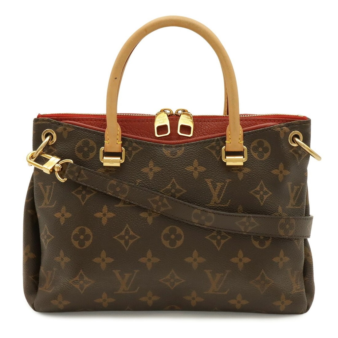 LOUIS VUITTON Louis Vuitton Monogram Pallas BB Handbag Shoulder Bag Leather Cerise Red M41241: --- Catalog ---Category: SizeSize (HxWxD): 19cm x 26cm x 8cm / 7.48'' x 10.23'' x 3.14''Category: DesignType: Handbag, Shoulder bagColor: CeriseGender: WomenMaterial: Monogram , Canvas , PVC , Coated 