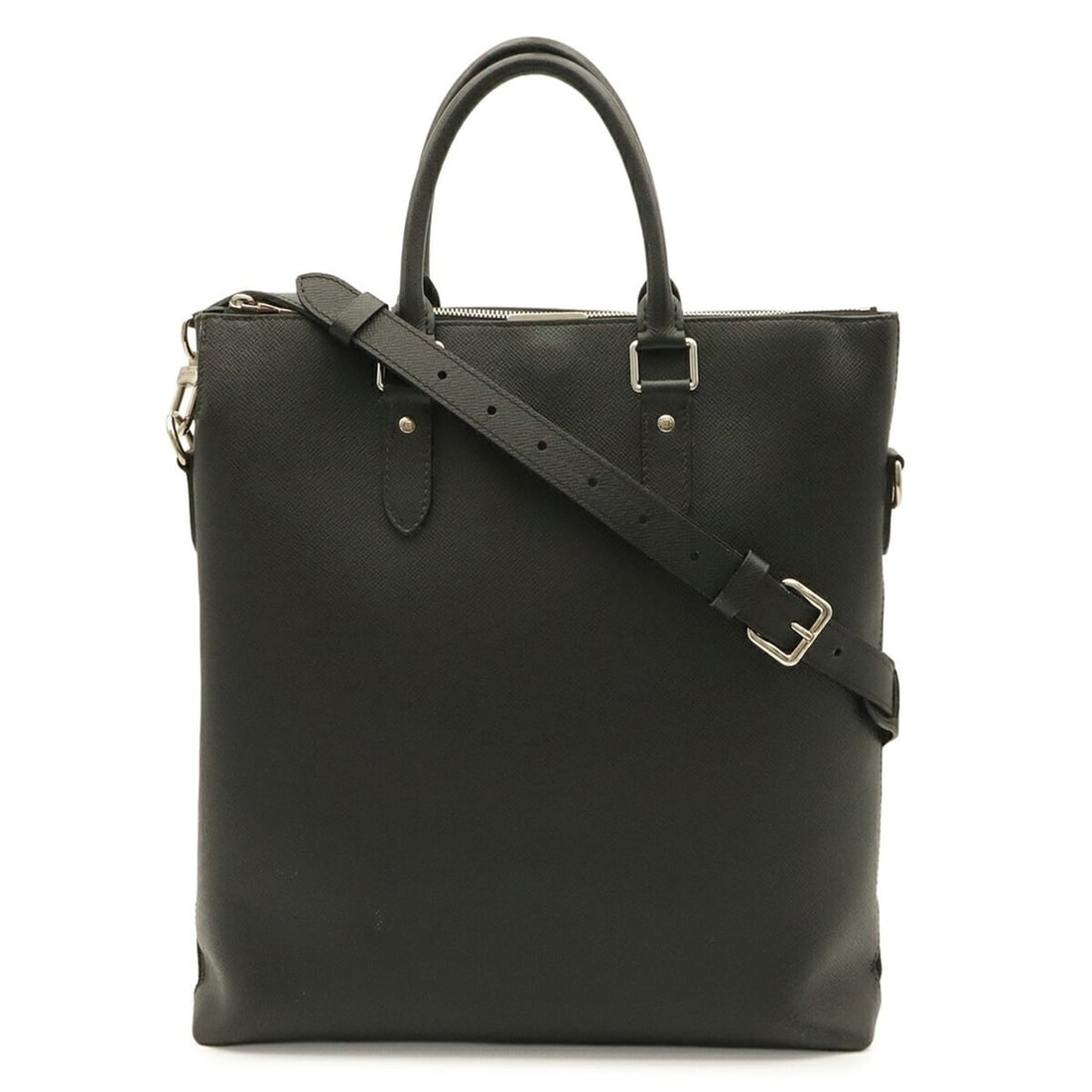 LOUIS VUITTON Louis Vuitton Taiga Anton Tote Bag Shoulder Leather Noir Black M33433 (1 of 13)