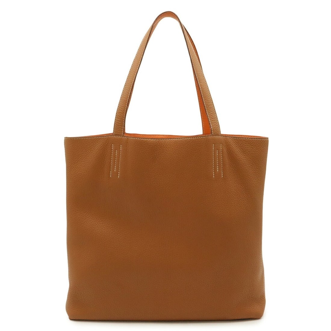 HERMES Double Sens 36 Tote Bag, Reversible, Taurillon Clemence Leather, Gold, Camel, Orange, ?R: --- Catalog ---Category: SizeSize (HxWxD): 34cm x 35cm x 12.5cm / 13.38'' x 13.77'' x 4.92''Category: DesignType: Tote bagColor: Gold orangeGender: WomenMaterial: Taurillon clemence leather Category: 