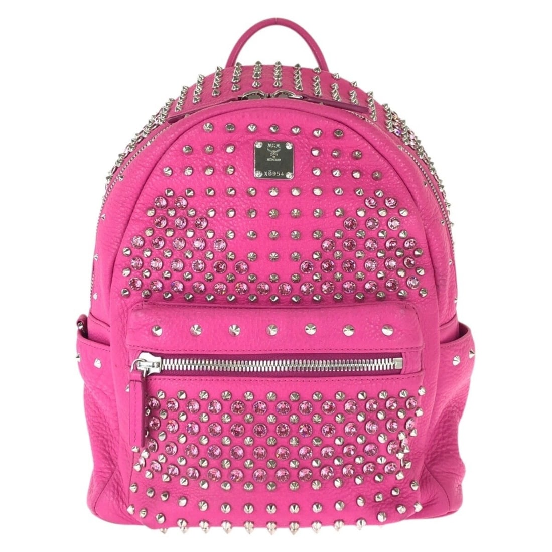 MCM Stark Special Studded Pink Leather Rhinestone Backpack (MMK5SVE73PB001) - Women's: --- Catalog ---Category: SizeSize (HxWxD): 33cm x 26cm x 13cm / 12.99'' x 10.23'' x 5.11''Category: DesignType: BackpackColor: PinkGender: WomenMaterial: Leather , Rhinestone Hardware Color: SilverCat