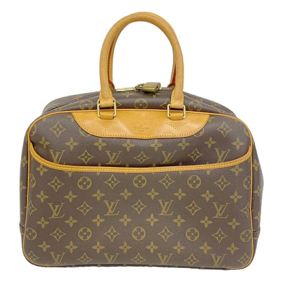 Louis Vuitton Monogram Deauville Handbag M47270 Brown Women's (1 of 17)