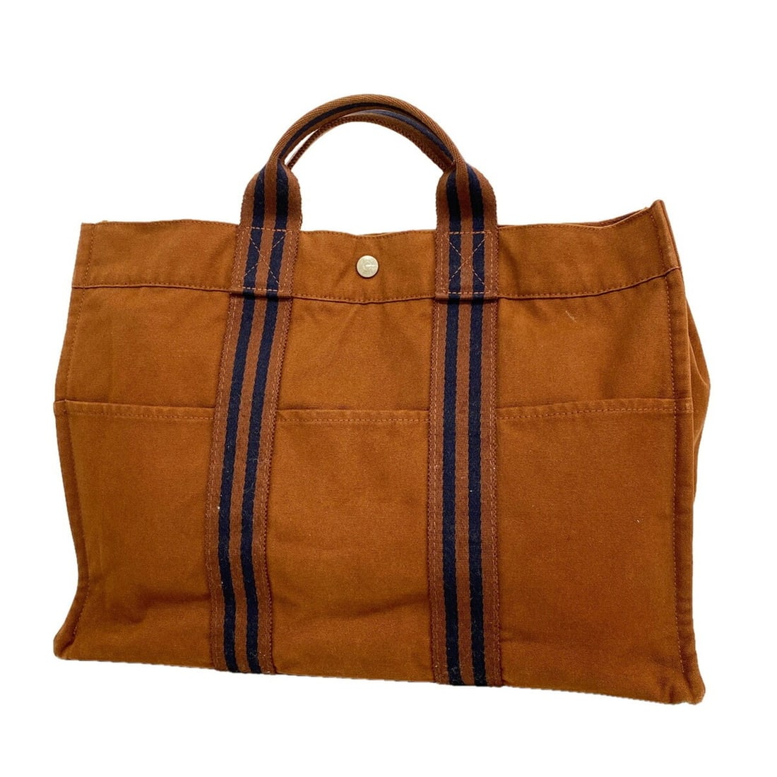 Hermes Fourre-Tout MM Canvas Tote Bag, Brown, Men's & Women's (1 of 12)