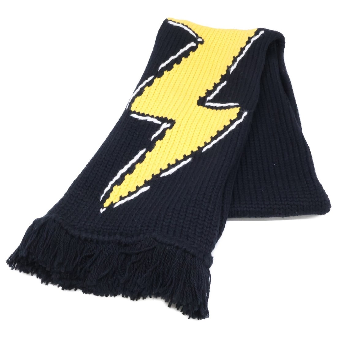PRADA UMS342 S192 MPI Thunder Wool Stole Scarf Black Yellow Women's: --- Catalog ---Category: SizeSize (LxW): 1.68m x 23cm / 66.14'' x 9.05''Category: DesignType: StoleColor: Black, YellowGender: WomenMaterial: Wool Category: GeneralBrand: Prada--- Item List ---Section