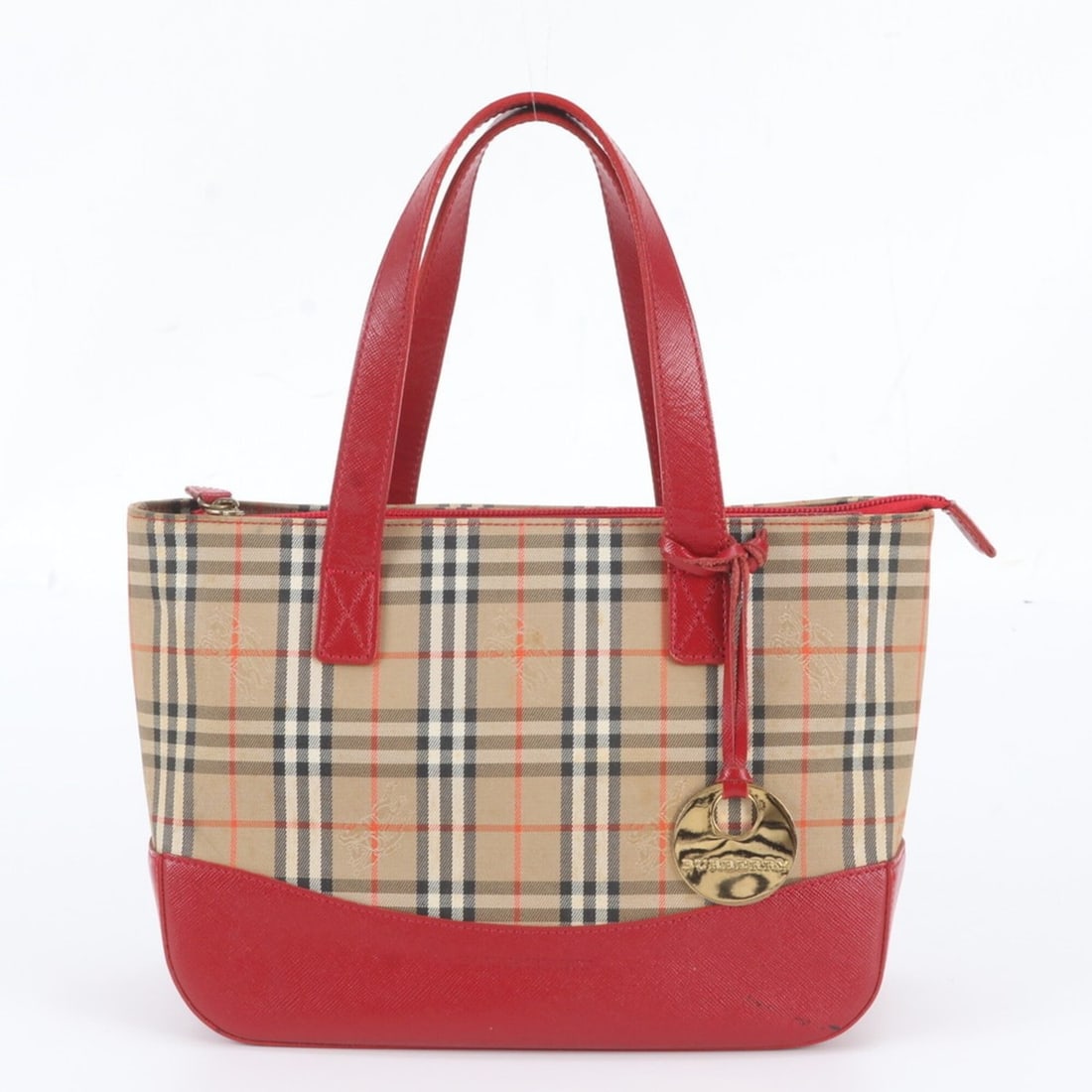Burberry Nova Check Shadow Horse Leather Tote Bag Shoulder Handbag Beige Women's: --- Catalog ---Category: SizeSize (HxWxD): 19cm x 25cm x 10cm / 7.48'' x 9.84'' x 3.93''Category: DesignType: Handbag, Shoulder bag, Tote bagColor: Brown, Red colorGender: WomenMaterial: Leather , Can