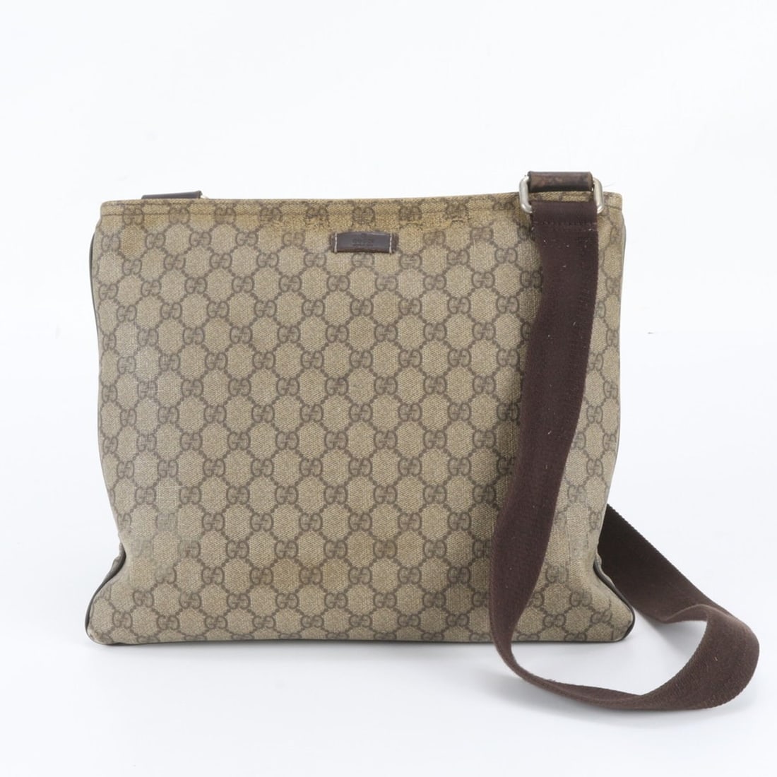 Gucci GG Supreme 201446 Leather Shoulder Bag Messenger Tote for Men: --- Catalog ---Category: SizeSize (HxWxD): 19cm x 34cm x 2cm / 7.48'' x 13.38'' x 0.78''Category: DesignType: Messenger bag, Shoulder bag, Tote bagColor: BrownGender: MenMaterial: Leather , Coated can