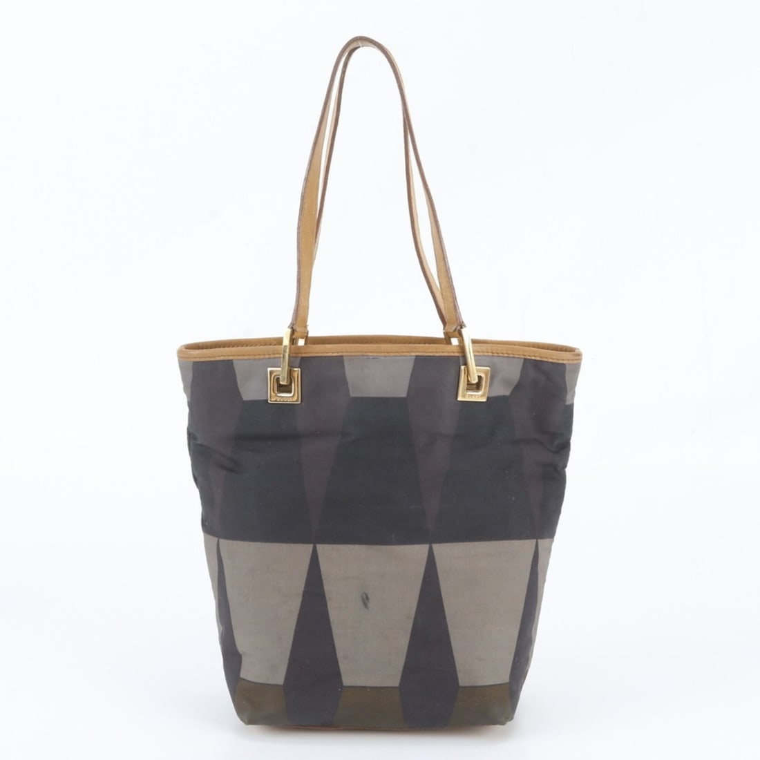 Gucci Geometric Pattern 002 9099 Leather Nylon Tote Bag Shoulder Handbag for Women: --- Catalog ---Category: SizeSize (HxWxD): 24cm x 26cm x 8cm / 9.44'' x 10.23'' x 3.14''Category: DesignType: Handbag, Shoulder bag, Tote bagColor: Black, CamelGender: WomenMaterial: Leather , Nylon C