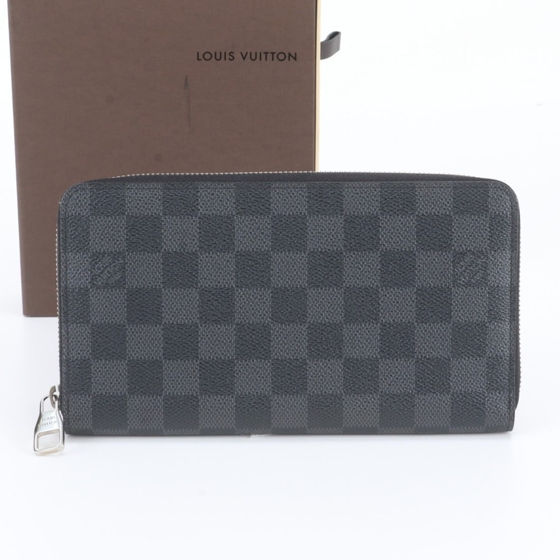Louis Vuitton Damier Graphite Zippy Organizer N63077 Leather Long Wallet, Round Zipper, Men's (1 of 11)