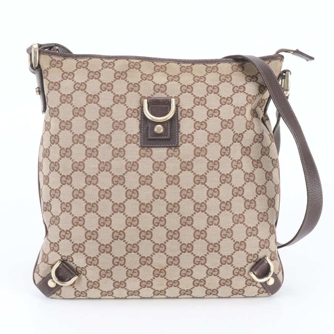 Gucci GG Canvas Abbey 131326 Leather Shoulder Bag Messenger for Men: --- Catalog ---Category: SizeSize (HxWxD): 29cm x 29cm x 1cm / 11.41'' x 11.41'' x 0.39''Category: DesignType: Messenger bag, Shoulder bagColor: BrownGender: MenMaterial: Leather , Canvas Category: Ge