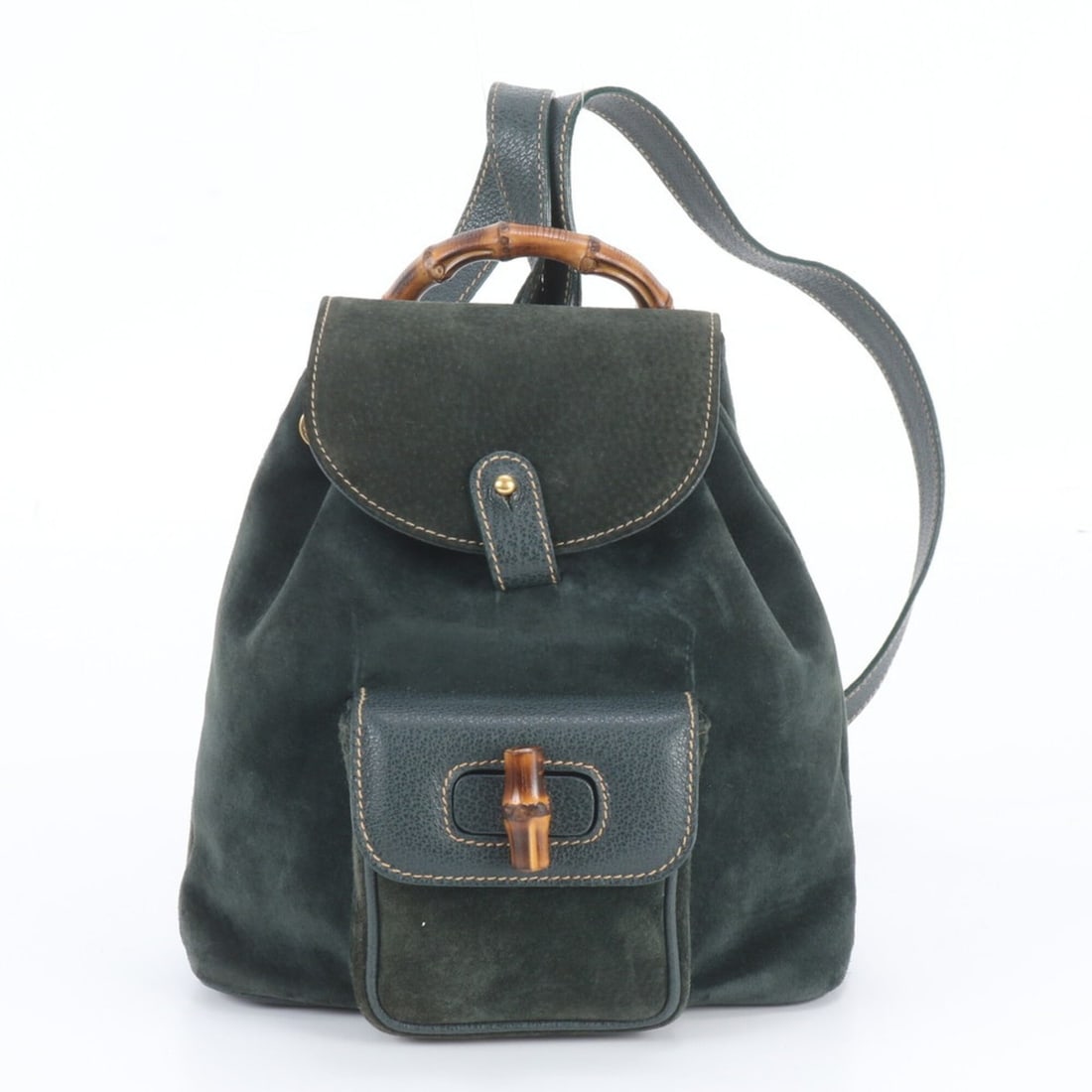 Gucci Bamboo 003 58 0030 Leather 2-Way Backpack Shoulder Bag for Women: --- Catalog ---Category: SizeSize (HxWxD): 24cm x 22cm x 8cm / 9.44'' x 8.66'' x 3.14''Category: DesignType: Backpack, Shoulder bagColor: GreenGender: WomenMaterial: Leather , Bamboo Category: General