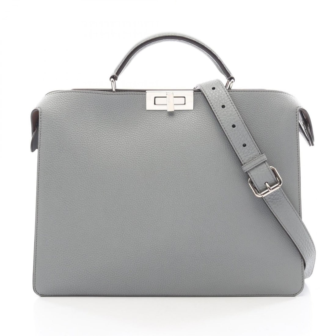 Fendi Peekaboo I.U Medium 2-Way Handbag, Leather, Men's, Blue, 7VA529: --- Catalog ---Category: SizeSize (HxWxD): 30cm x 38cm x 5cm / 11.81'' x 14.96'' x 1.96''Category: DesignType: HandbagColor: BlueGender: MenMaterial: Leather Category: GeneralMPN: 7VA529Brand: Fendi--