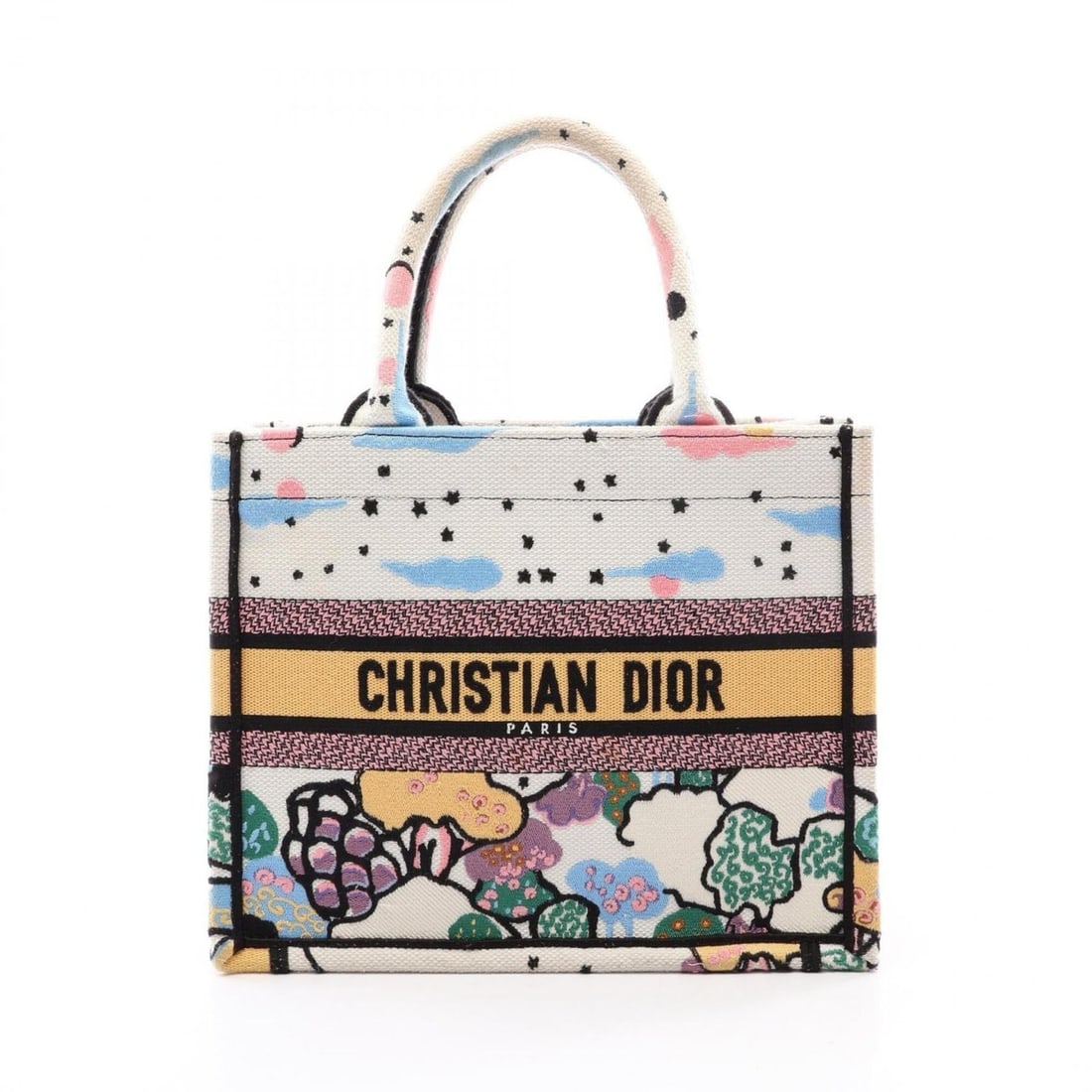 Christian Dior Dior BOOK TOTE Small Tote Bag Handbag Canvas Women's White Multicolor: --- Catalog ---Category: SizeSize (HxWxD): 22cm x 27cm x 13cm / 8.66'' x 10.62'' x 5.11''Category: DesignType: Handbag, Tote bagColor: Multi-color, WhiteGender: WomenMaterial: Canvas Category: General