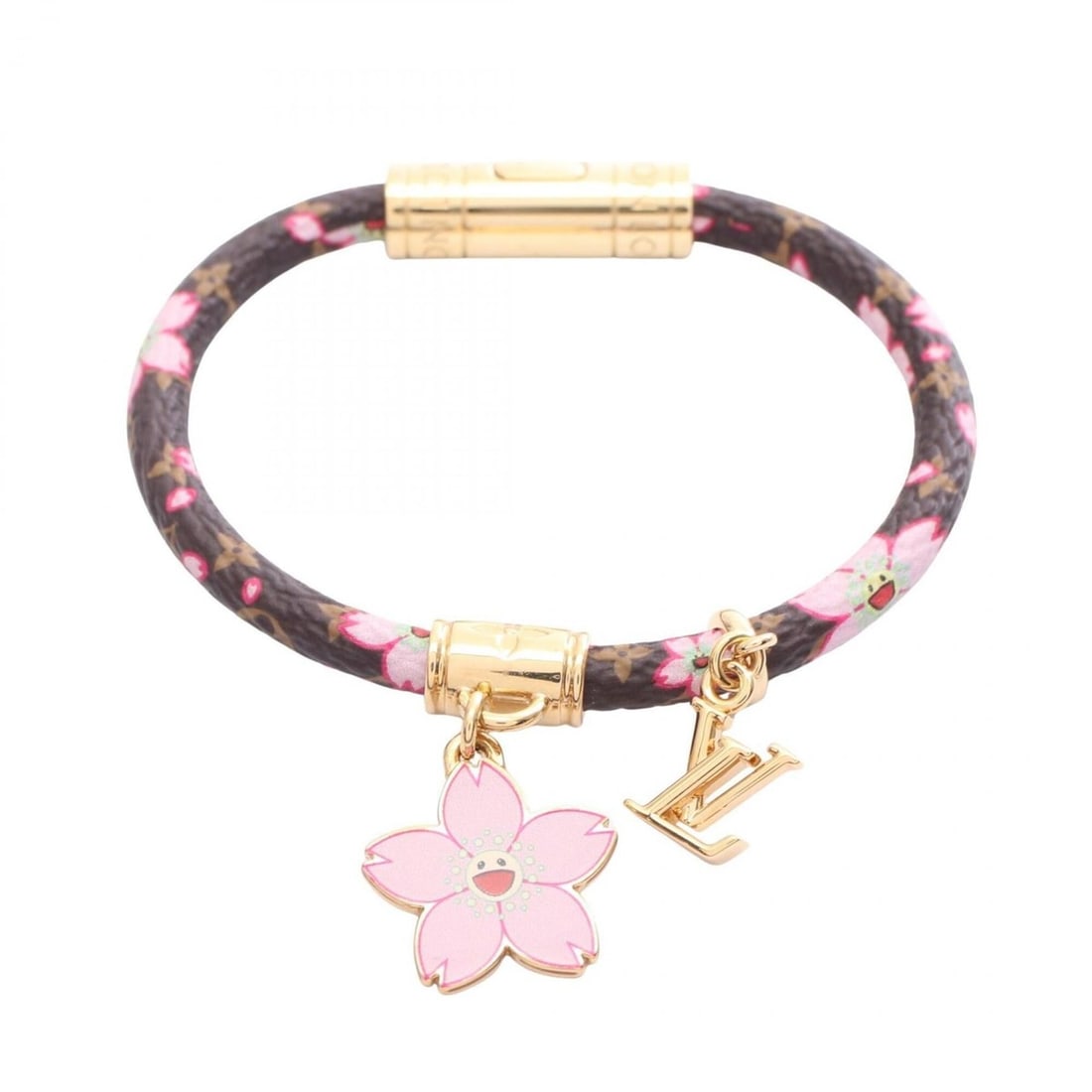 Louis Vuitton LV x TM Bracelet Cherry Blossom Accessory GP (Gold Plated) Monogram Women's Brown Gold (1 of 12)