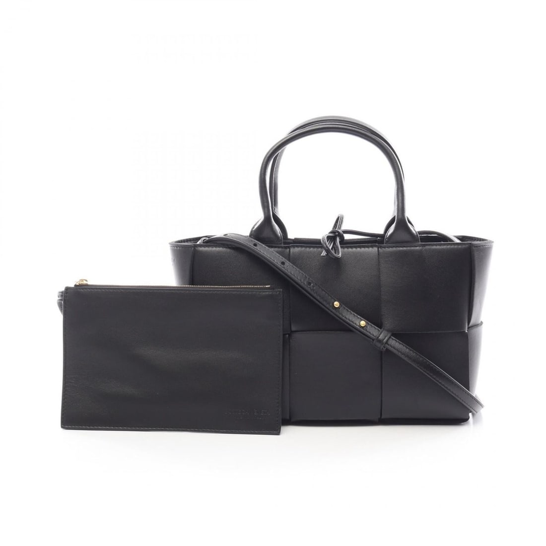 Bottega Veneta Mini Arco 2-Way Tote Bag/Handbag, Leather, Women's, Black (1 of 13)