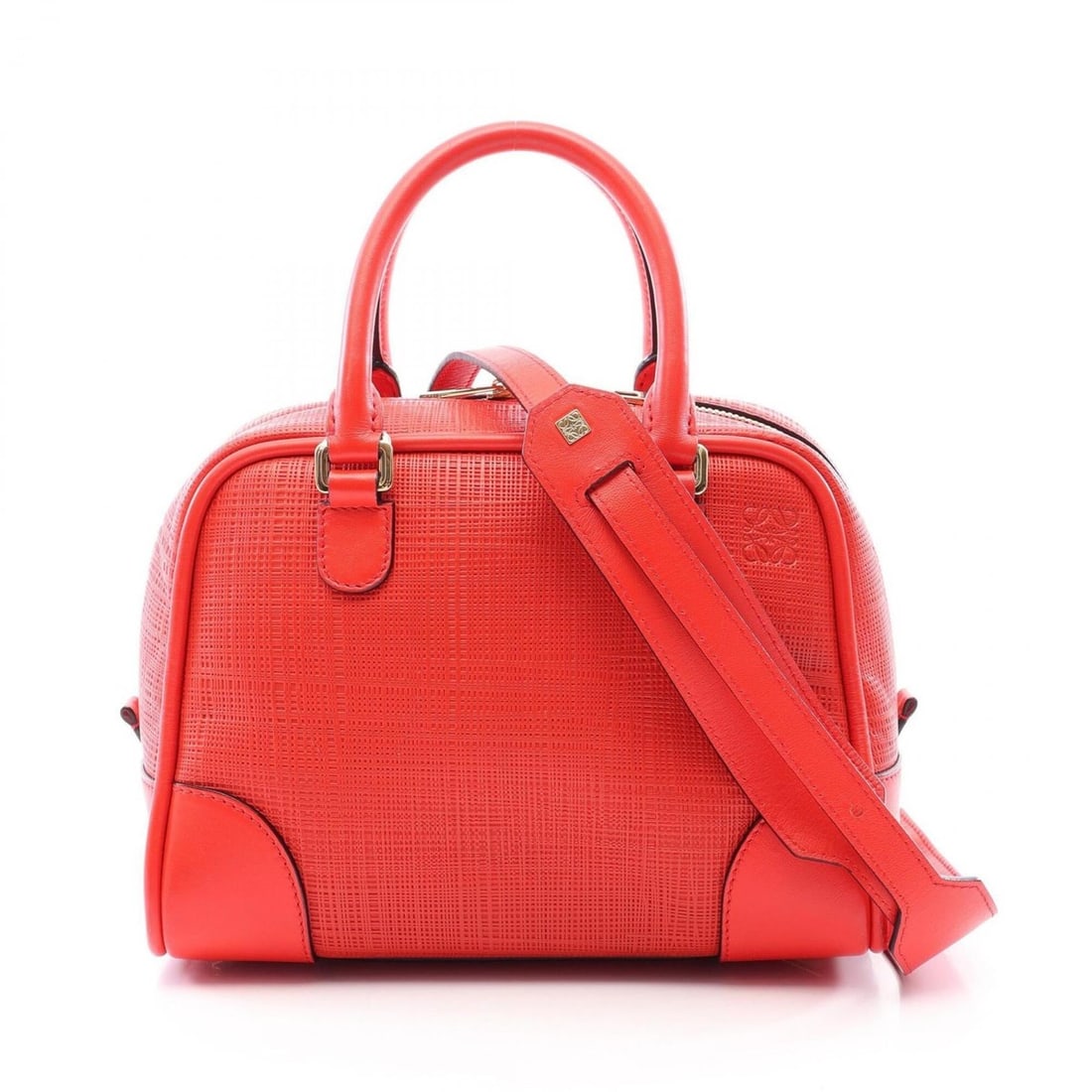Loewe Amazona 75 2-Way Handbag, Leather, Women's, Red: --- Catalog ---Category: SizeSize (HxWxD): 17cm x 23cm x 13cm / 6.69'' x 9.05'' x 5.11''Category: DesignType: HandbagColor: Red colorGender: WomenMaterial: Leather Category: GeneralBrand: Loewe--- Ite