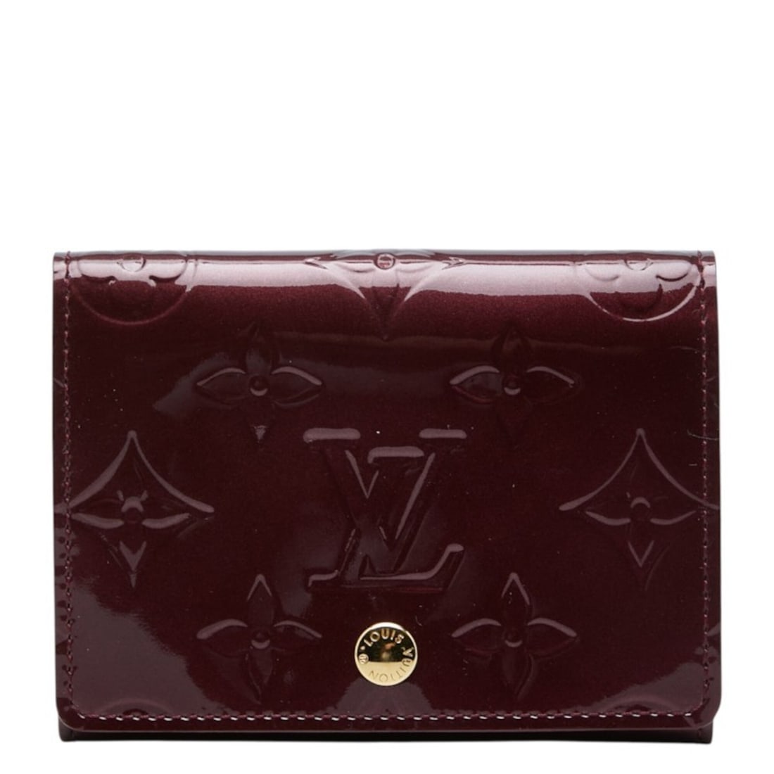 Louis Vuitton Monogram Vernis Enveloppe Carte de Visite Business Card Holder/Card Case M91409: --- Catalog ---Category: DesignType: Card caseColor: Amarante, PurpleGender: WomenMaterial: Patent leather Category: GeneralBrand: Louis VuittonCategory: Physical PropertiesSize (HxWxD): 8cm x 10.5cm 