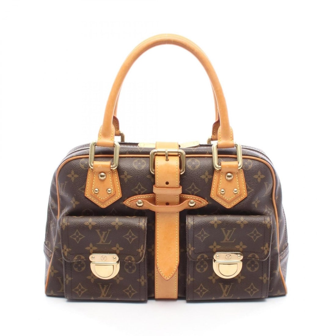 Louis Vuitton Manhattan GM Monogram Handbag, Coated Canvas Leather, Women's, Brown, M40025 (1 of 20)