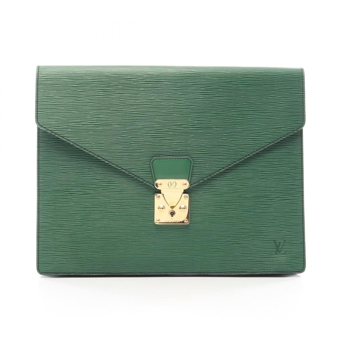 Louis Vuitton Portedocument Sénateur Borneo Green Second Bag Clutch Handbag Leather Epi Men's: --- Catalog ---Category: SizeSize (HxWxD): 28.5cm x 36cm x 3cm / 11.22'' x 14.17'' x 1.18''Category: DesignType: Clutch bagColor: Borneo green, GreenGender: MenMaterial: Epi leather Category: GeneralM
