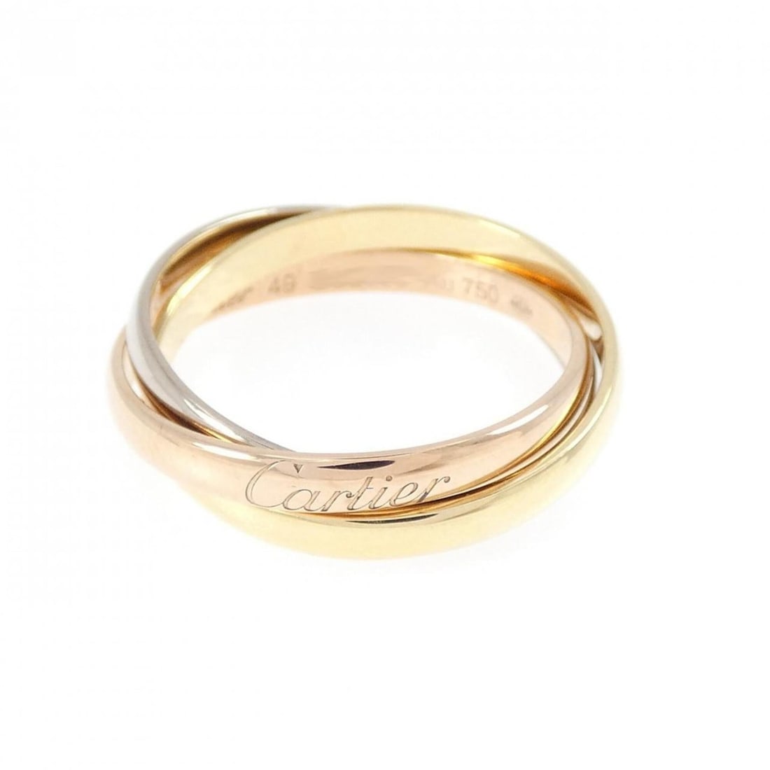 Cartier Trinity Small Ring: --- Catalog ---Category: SizeUS Size: 5Brand Size: 49Category: DesignType: Band ringGender: WomenMaterial: Pink gold (18K), White gold (18K), Yellow gold (18K)Category: GeneralMPN: B4235100Brand: