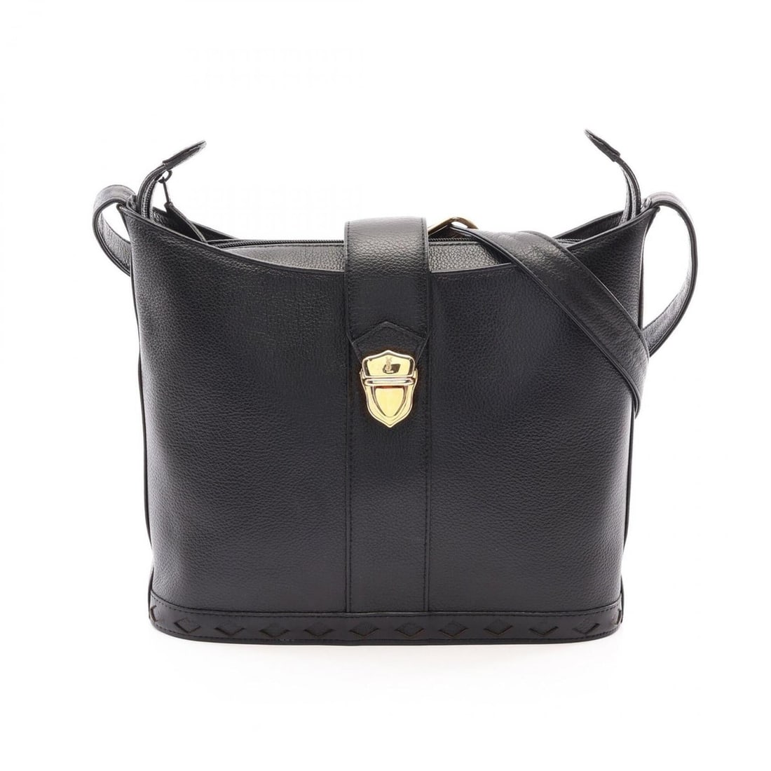 Yves Saint Laurent shoulder bag/handbag, leather, women's, black. (1 of 10)