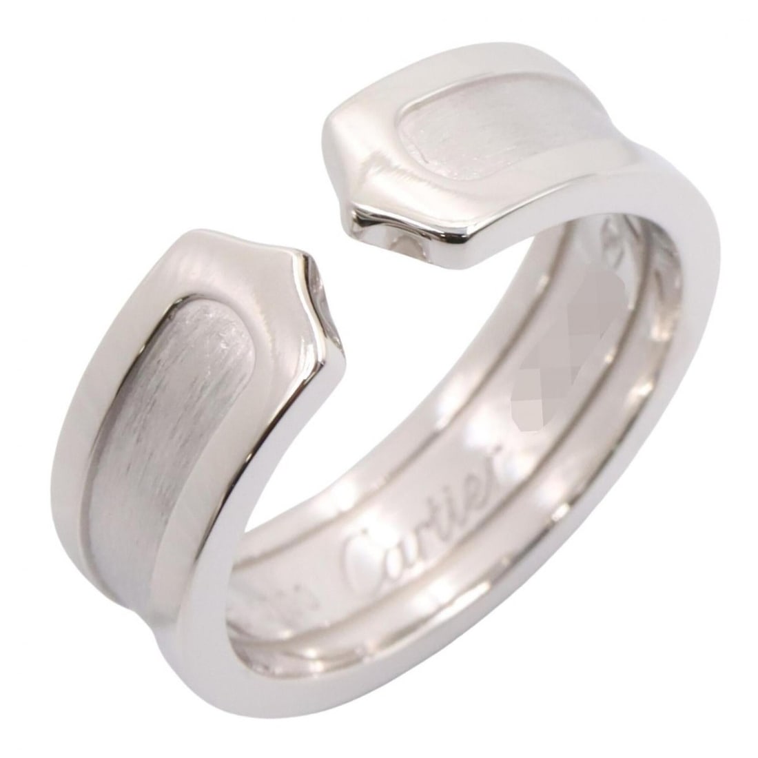 Cartier C2 Ring, 18K White Gold (18KWG), Women's Silver Tone: --- Catalog ---Category: SizeJP Size: 13US Size: 6.5Category: DesignType: Band ringColor: SilverGender: WomenMaterial: White gold (18K)Category: GeneralBrand: Cartier--- Item List ---Section: Conditio