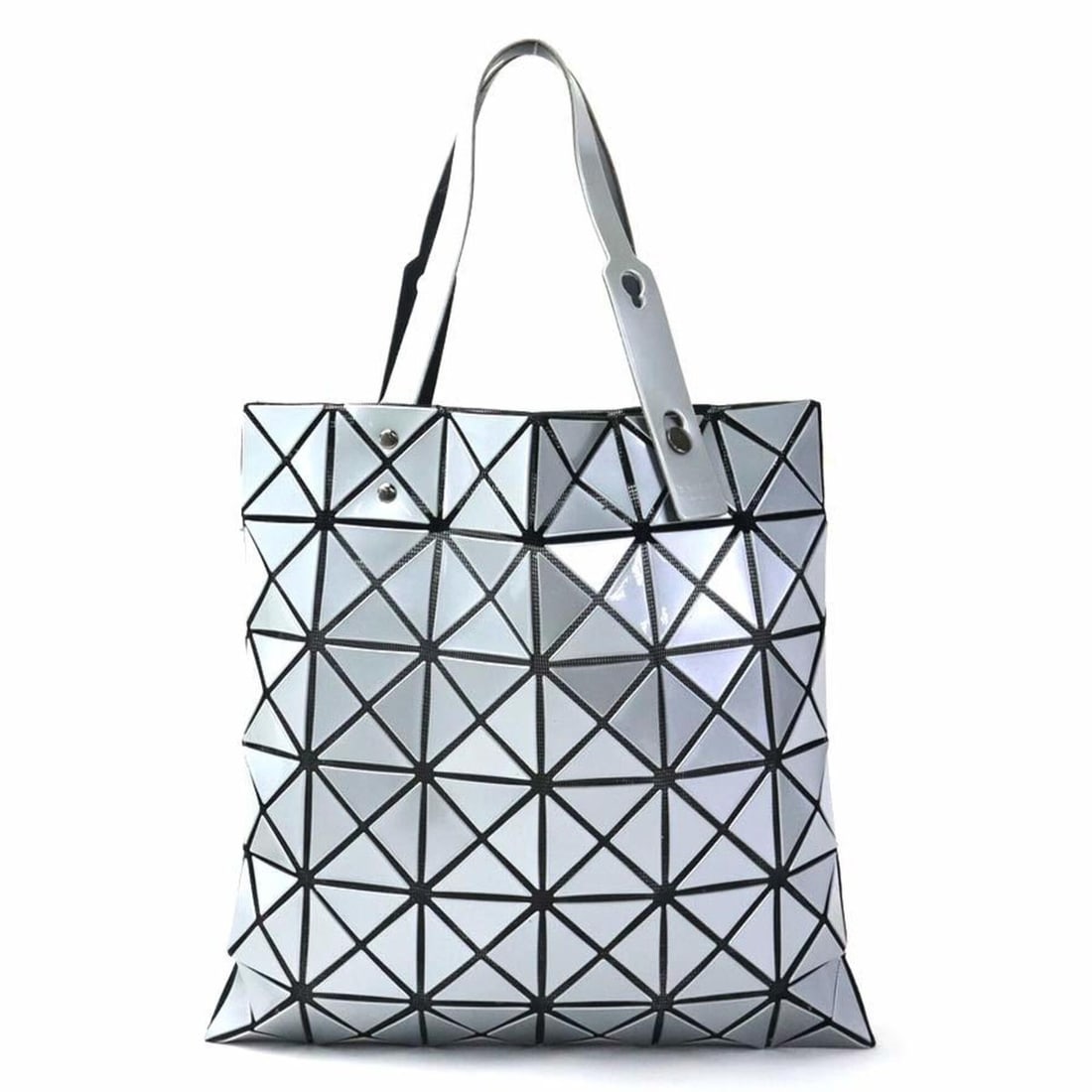 BAOBAO ISSEY MIYAKE handbag, gray, women's, h32498k: --- Catalog ---Category: SizeSize (HxWxD): 33.5cm x 33cm / 13.18'' x 12.99''Category: DesignType: HandbagColor: GrayGender: WomenMaterial: PVC Category: GeneralBrand: Issey Miyake--- Item List ---Sect