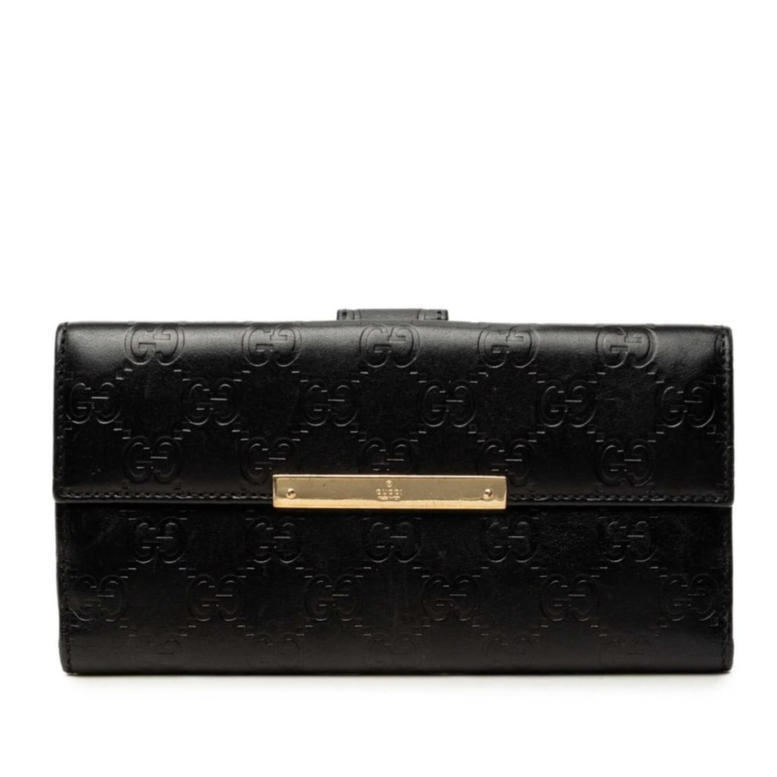 Gucci Guccissima Continental Wallet Long 112715 Black Leather Women's GUCCI: --- Catalog ---Category: SizeSize (HxWxD): 10cm x 18cm x 2cm / 3.93'' x 7.08'' x 0.78''Category: DesignType: Coin purse/coin caseColor: BlackGender: WomenMaterial: Leather Category: GeneralMPN: 112715