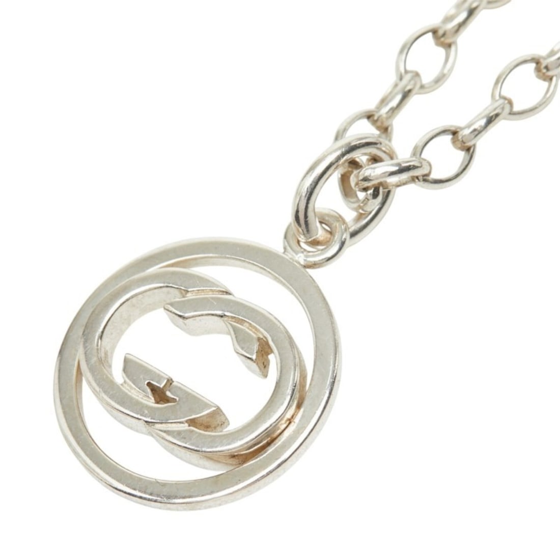 Gucci GG logo DOPPIA G chain necklace pendant 147749 silver SV925 men's GUCCI (1 of 9)