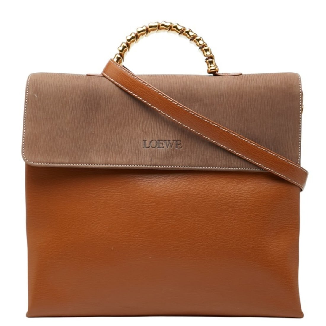 Loewe Velázquez Twist Handbag Shoulder Bag 2-Way Brown Leather Women's LOEWE: --- Catalog ---Category: SizeSize (HxWxD): 25.5cm x 29.5cm x 10cm / 10.03'' x 11.61'' x 3.93''Category: DesignType: Handbag, Shoulder bagColor: BrownGender: WomenMaterial: Leather Category: GeneralBra