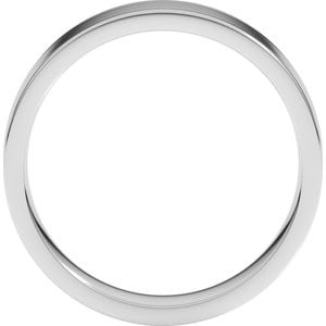10K White Gold 5 mm Lightweight Comfort-Fit Flat Band Size 6: 10K White Gold 5 mm Lightweight Comfort-Fit Flat Band Size 6