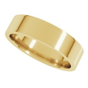10K Yellow Gold 5 mm Lightweight Comfort-Fit Flat Band Size 16.5: 10K Yellow Gold 5 mm Lightweight Comfort-Fit Flat Band Size 16.5