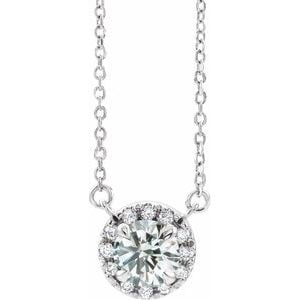 14K White Gold 1/5 CTW Natural Diamond 16" Necklace (1 of 9)
