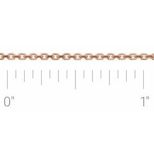 14K Rose Gold 1.4 mm Diamond-Cut Cable Chain by the Inch: 14K Rose Gold 1.4 mm Diamond-Cut Cable Chain by the Inch