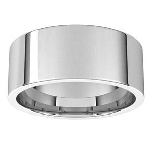 Sterling Silver 8 mm Lightweight Comfort-Fit Flat Band Size 10: Sterling Silver 8 mm Lightweight Comfort-Fit Flat Band Size 10