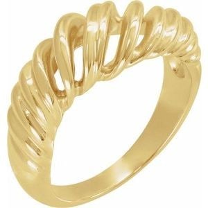 14K Yellow Gold Wrap Dome Ring: 14K Yellow Gold Wrap Dome Ring