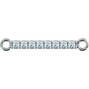 10K White Gold .07 CTW Natural Diamond Bar Bracelet Center: 10K White Gold .07 CTW Natural Diamond Bar Bracelet Center