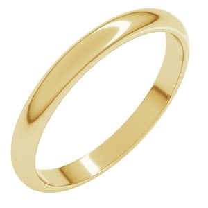 10K Yellow Gold 2.5 mm Half Round Band Size 7 (1 of 13)