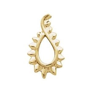 14K Yellow Gold Freeform Pendant: 14K Yellow Gold Freeform Pendant