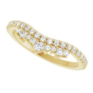 14K Yellow Gold 1/3 CTW Natural Diamond Contour Band (1 of 9)