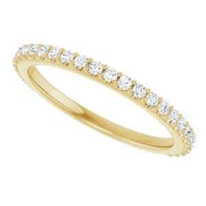 14K Yellow Gold 1/4 CTW Natural Diamond Band for 8x6 mm Oval Ring (1 of 10)