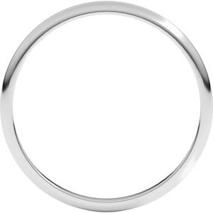 10K White Gold 1.5 mm Lightweight Half Round Band Size 6: 10K White Gold 1.5 mm Lightweight Half Round Band Size 6