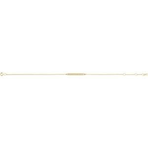 14K Yellow Gold Patterned Bar Bracelet - 2