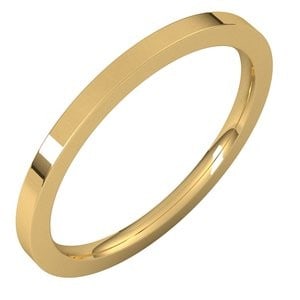 14K Yellow Gold 1.5 mm Comfort-Fit Flat Band Size 10: 14K Yellow Gold 1.5 mm Comfort-Fit Flat Band Size 10