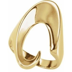 14K Yellow Gold Freeform Ring: 14K Yellow Gold Freeform Ring