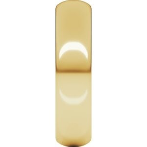 14K Yellow Gold 5 mm Half Round Band Size 6: 14K Yellow Gold 5 mm Half Round Band Size 6
